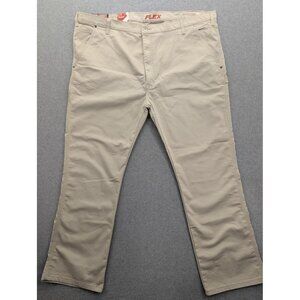Dickies Pants Mens 46x32 Khaki Flex Regular Fit Straight Leg Active Waist Work